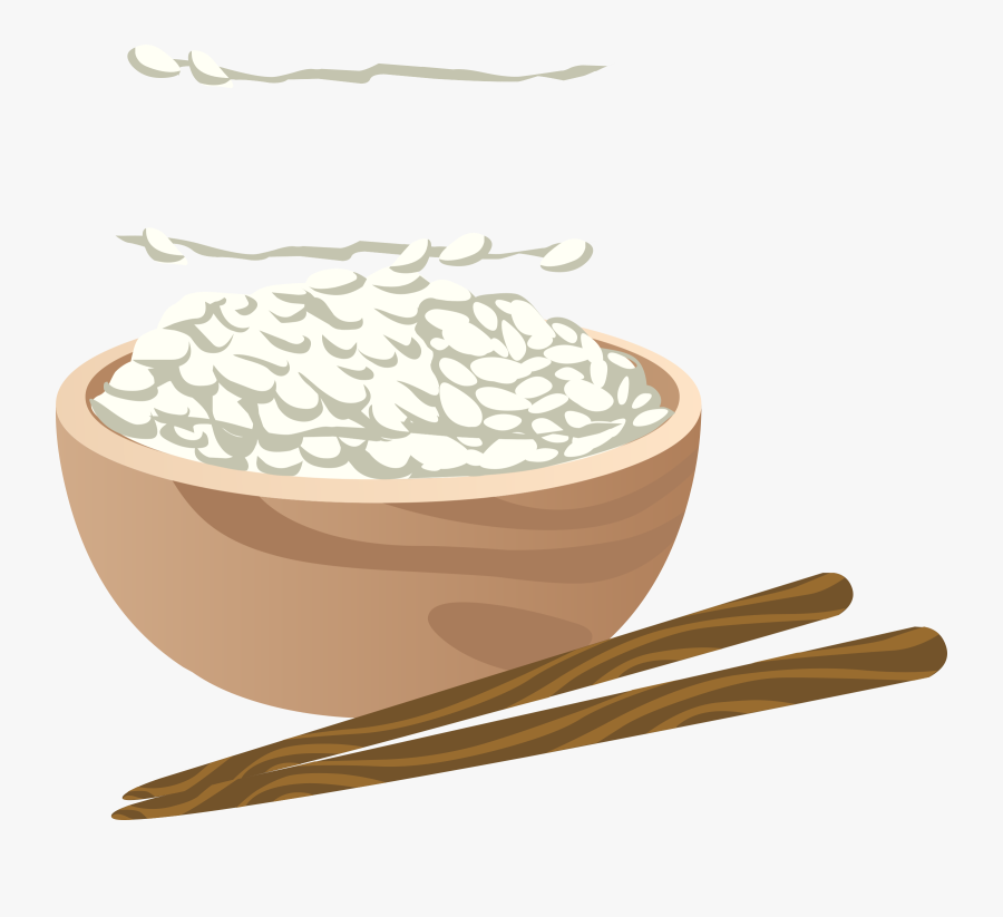 Rice Bowl Chopsticks Food Meal Png Image - Brown Rice Clipart Png, Transparent Clipart