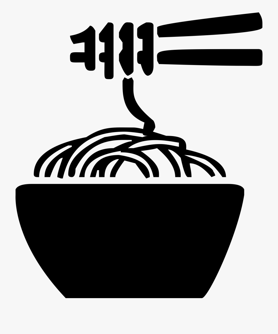 Silhouette,monochrome Photography,text - Ramen Icon Png, Transparent Clipart