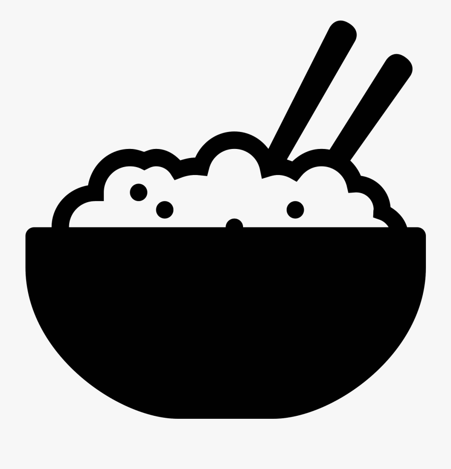 Rice Bowl Filled Icon - Vector Rice Bowl Icon, Transparent Clipart