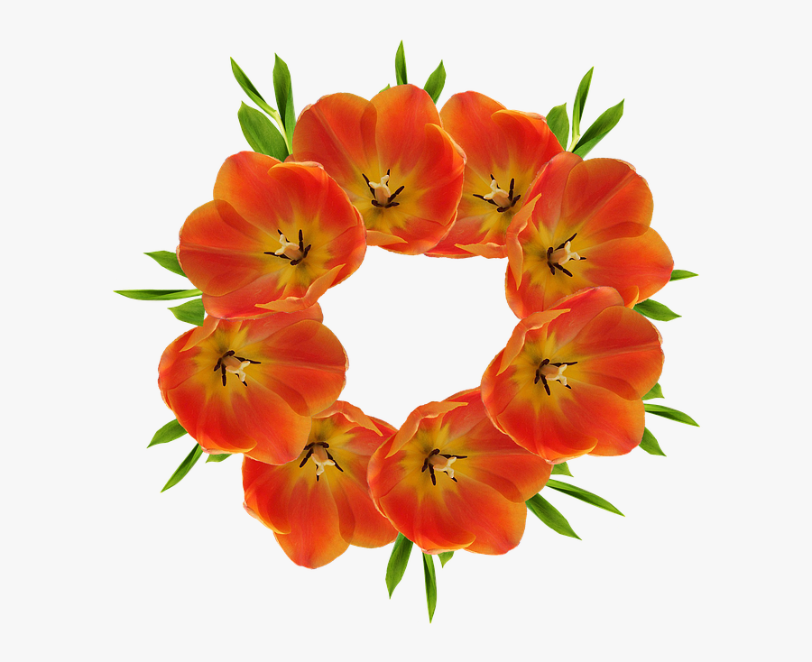 Crown, Flowers, Crown Flower, Leaves - Flower Crowns Png Orange, Transparent Clipart