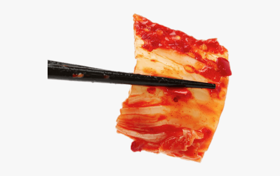 Chopsticks Holding A Piece Of Kimchi - Kimchi Png, Transparent Clipart