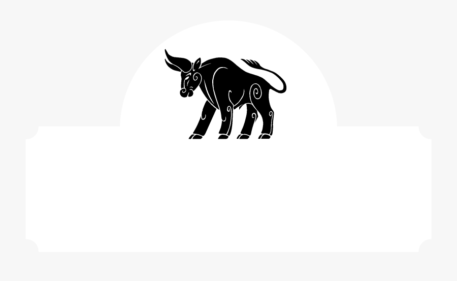 Black Bull Pub Logo Black And White - Illustration, Transparent Clipart