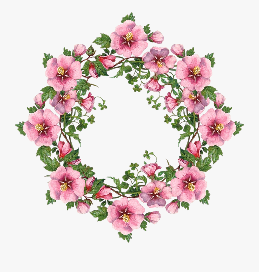 Flower Circle Border Png, Transparent Clipart