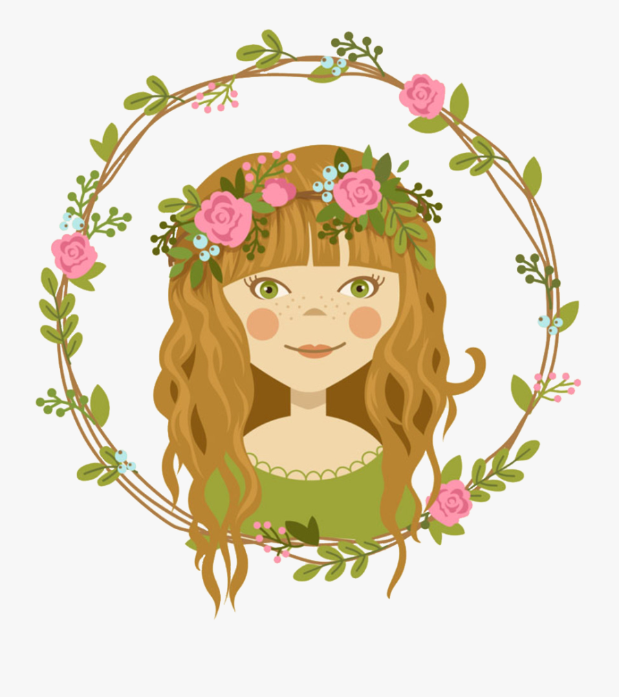 Transparent Small Flower Clipart - Girls With Flower Crown Clipart, Transparent Clipart
