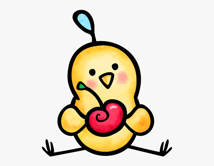 Pcs Bird Sitting Holdingcherry Yellow, Transparent Clipart
