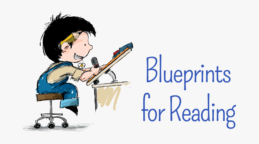 Blueprint Blog Banner - Transparent Cartoon Person Reading Book Png, Transparent Clipart
