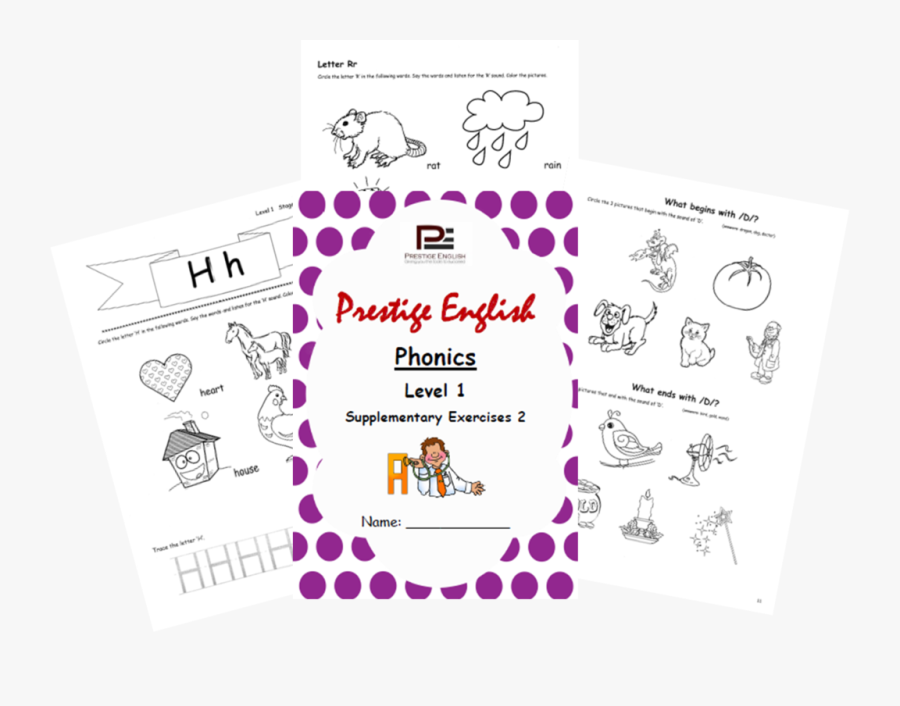 Clip Art Stock Book Level Supplementary Exercises - Jolly Phonics Flashcards Free, Transparent Clipart