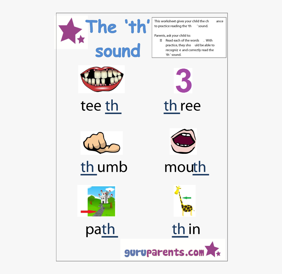 Word Beginning Sounds Worksheet - Sp Sounds, Transparent Clipart