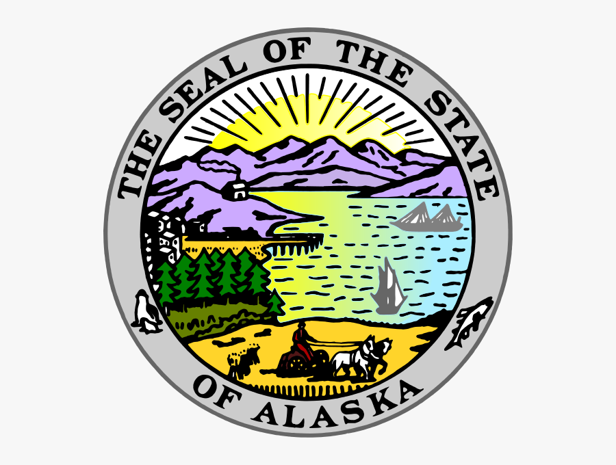 Seal Of The State Of Alaska Wooden Plaque - State Of Alaska Logo, Transparent Clipart