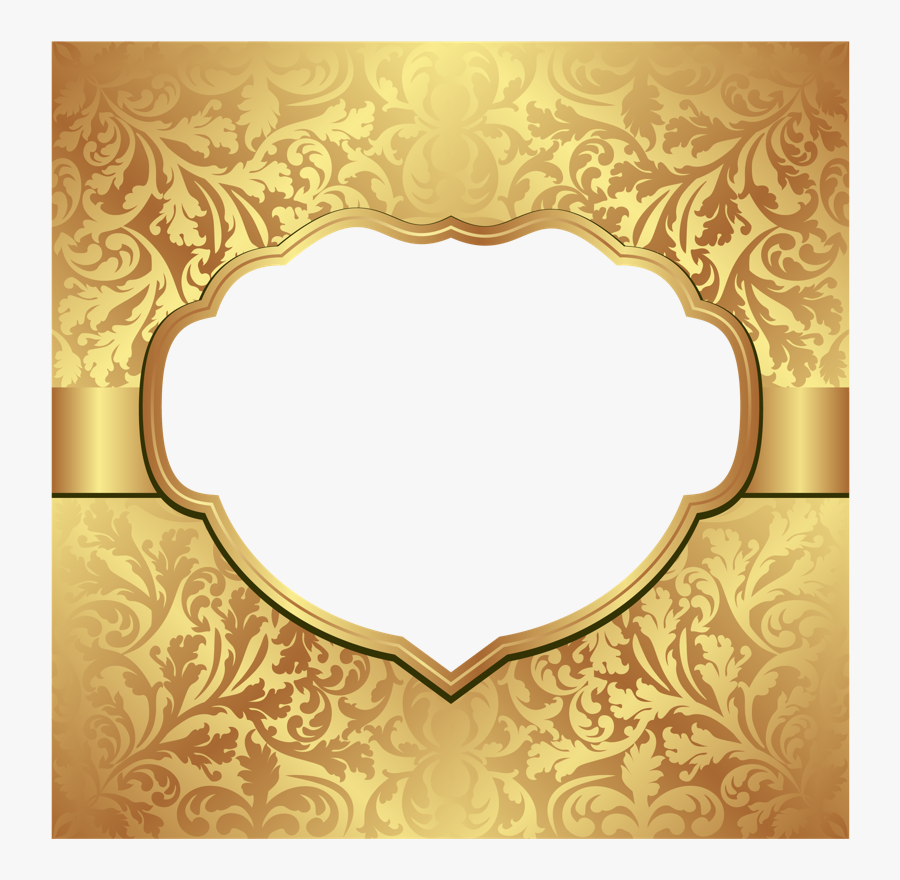 #gold #award #plaque #poster #divider #header #border - Gold Wedding Invitation Background, Transparent Clipart