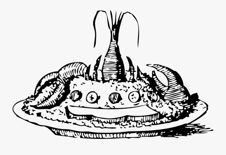 Transparent Plateau Clipart - Lobster Pic Black And White, Transparent Clipart
