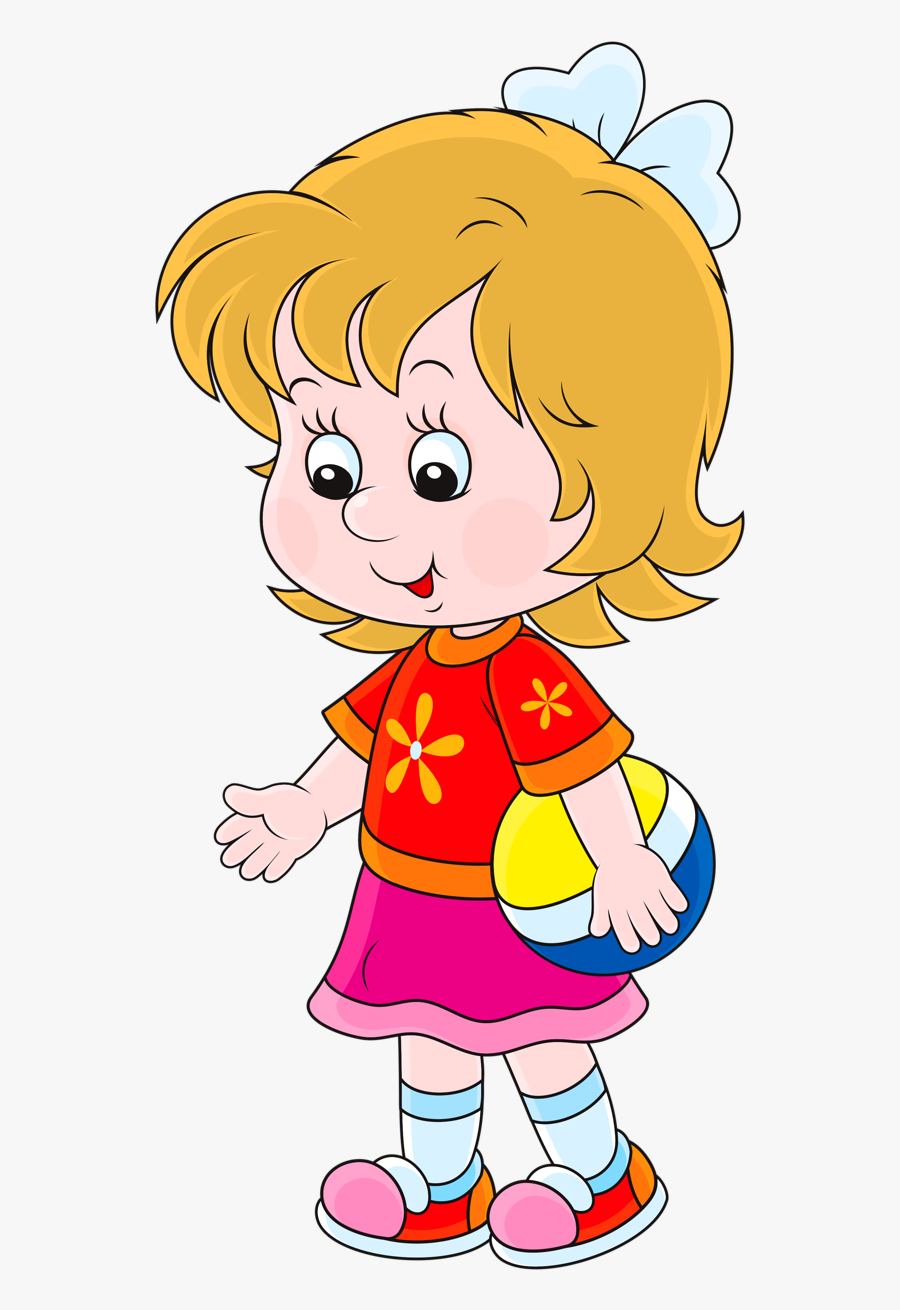 Penny Clipart Floor - Cartoon Girl With Puppy, Transparent Clipart