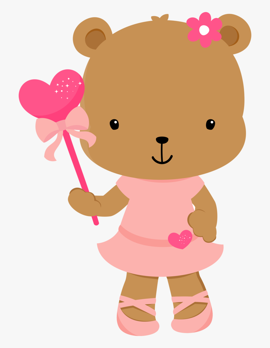 Shared Exibir Todas - Girl Teddy Bear Cartoon Png, Transparent Clipart