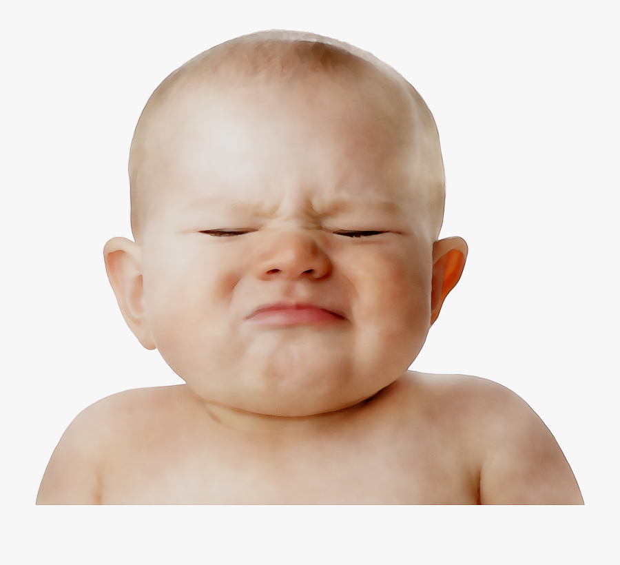 Infant Toddler Obstructed Defecation Crying - Crying Baby Face Transparent Background, Transparent Clipart