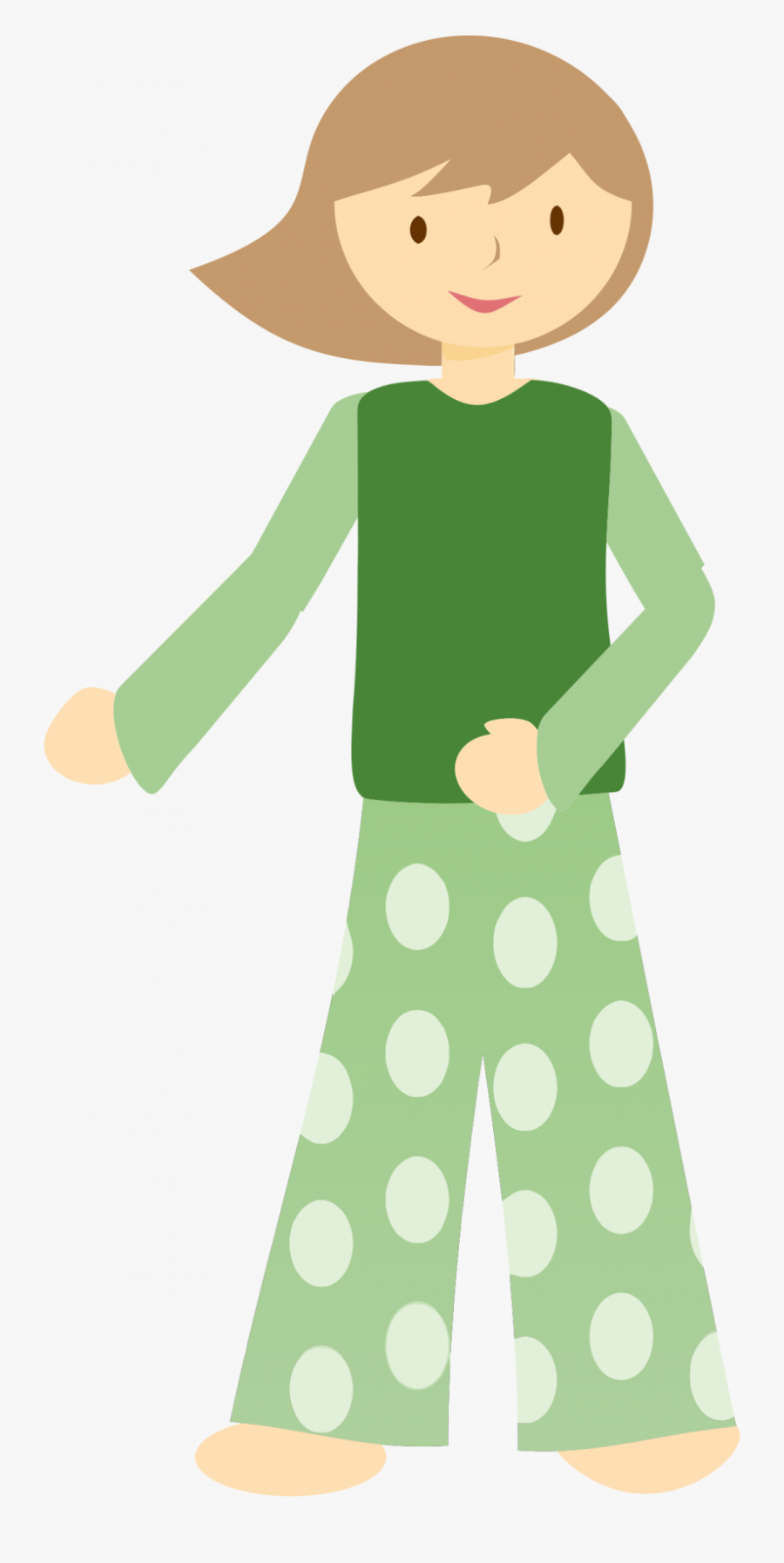 Pajamas Clipart Legs - Girl In Pajamas Png, Transparent Clipart