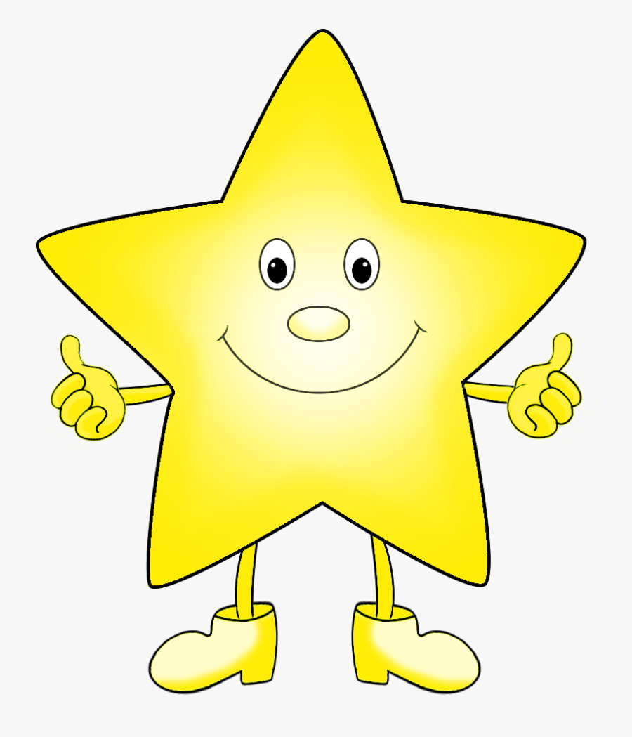Light Yellow Funny Cartoon Star Clip Art - Cartoon Star, Transparent Clipart