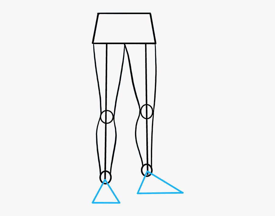 How To Draw Legs Really Easy Drawing Tutorial - Line Art, Transparent Clipart