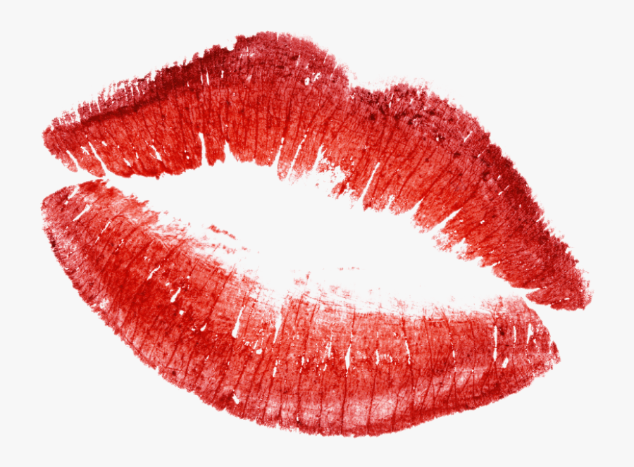 Kiss Clipart Transparent Background - Red Lips White Background, Transparent Clipart