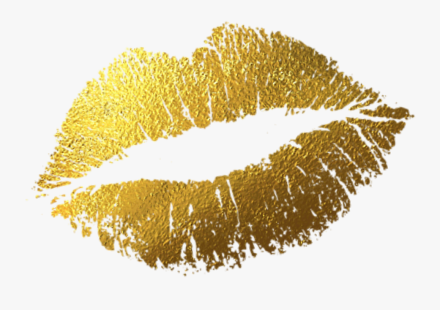 Lips Png Gold - Transparent Background Gold Lips, Transparent Clipart