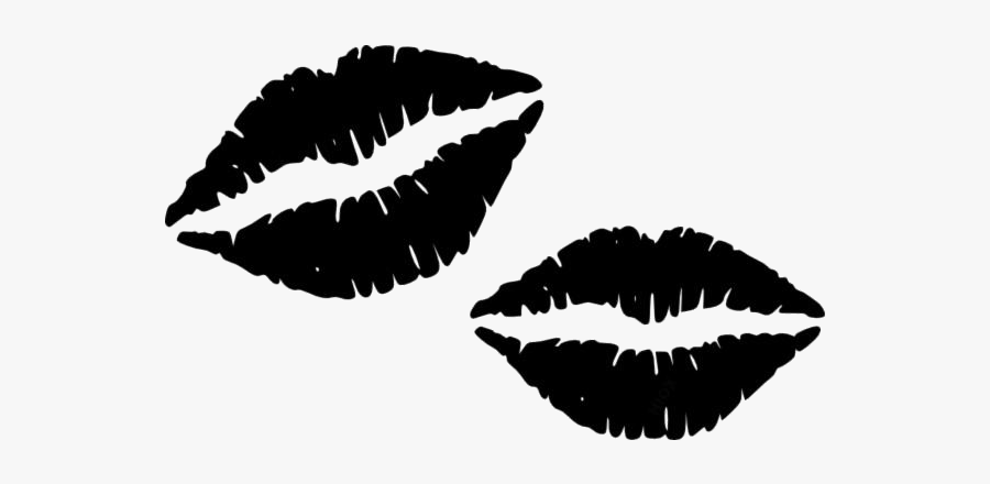 Cartoon Kissing Lips Png Transparent Images - Black Lips Transparent Background, Transparent Clipart