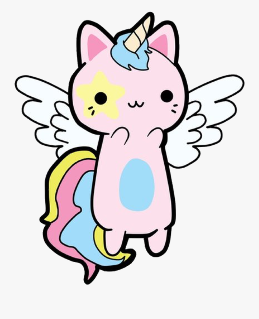 Transparent Kitty Cat Clipart - Unicorn Kawaii Cat, Transparent Clipart