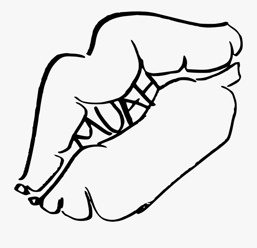 Graffiti Kiss Lips - Graffiti Lips Black And White, Transparent Clipart