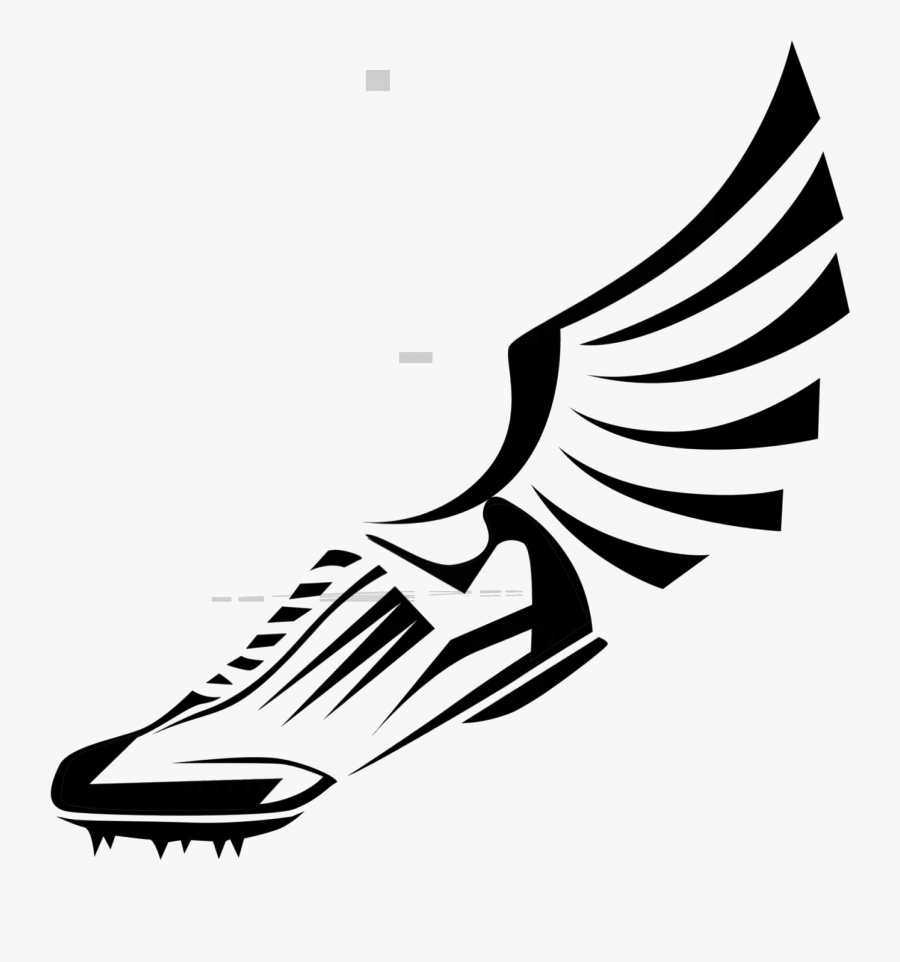 Track Shoe Winged Clipart Eps File Transparent Png - Cross Country Vector Designs, Transparent Clipart