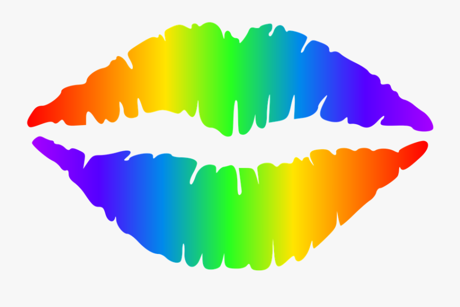 Lipstick Clipart Rainbow - Black Lips Transparent Background, Transparent Clipart