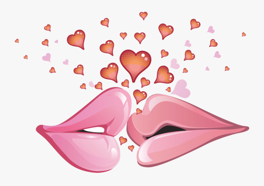 Lips And Hearts Lipstutorial - Valentine's Day, Transparent Clipart