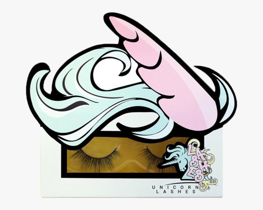 Unicorn Eyelashes Flutter Clipart , Png Download - Unicorn Lashes Packaging, Transparent Clipart