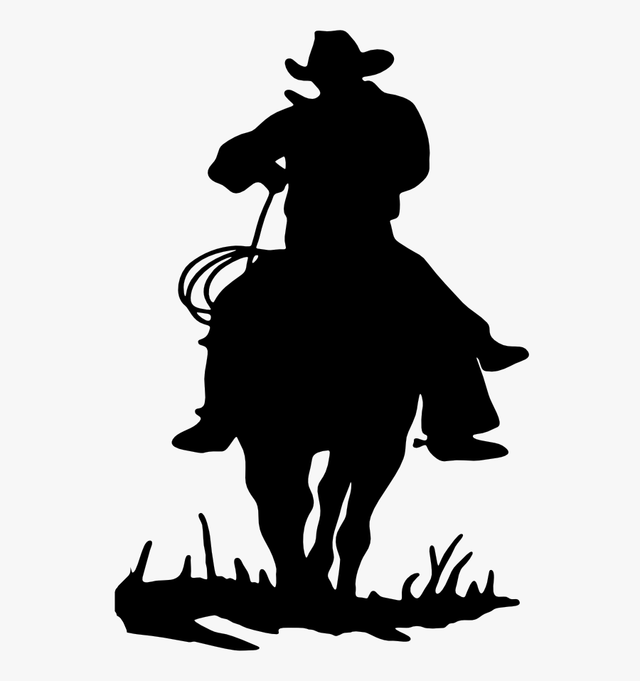 Publicat De Eu Ciresica La - Cowboy Horse Rider Silhouette, Transparent Clipart