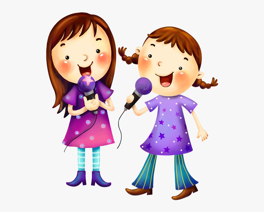 Cartoon Childrens Song Youtube Clip Art - Girl Singing Clipart , Free Trans...