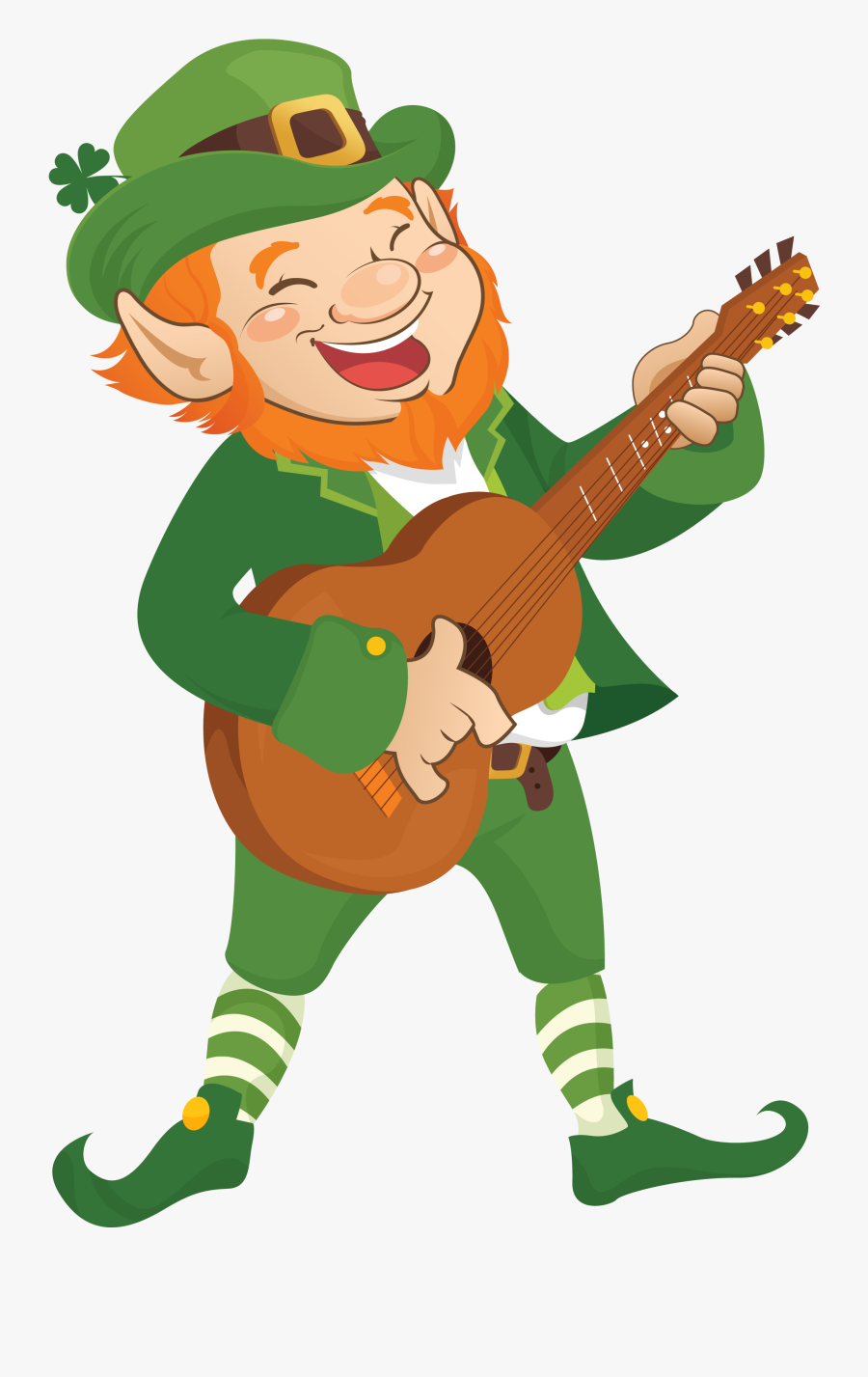 Leprechaun The Elf Song Free Frame Clipart - Clipart Leprechaun Musicians, Transparent Clipart