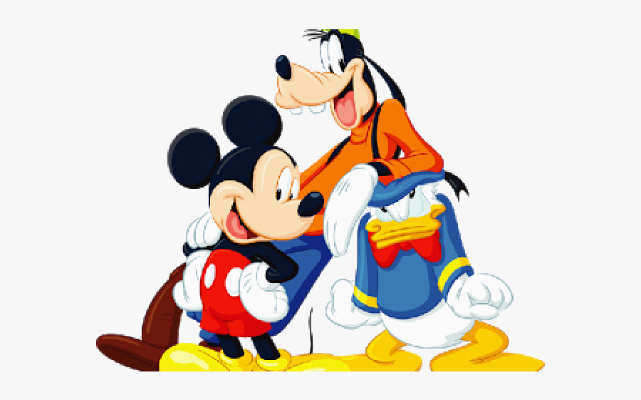 Cuddle Clipart Mickey Minnie - Mickey Mouse Con Goofy, Transparent Clipart
