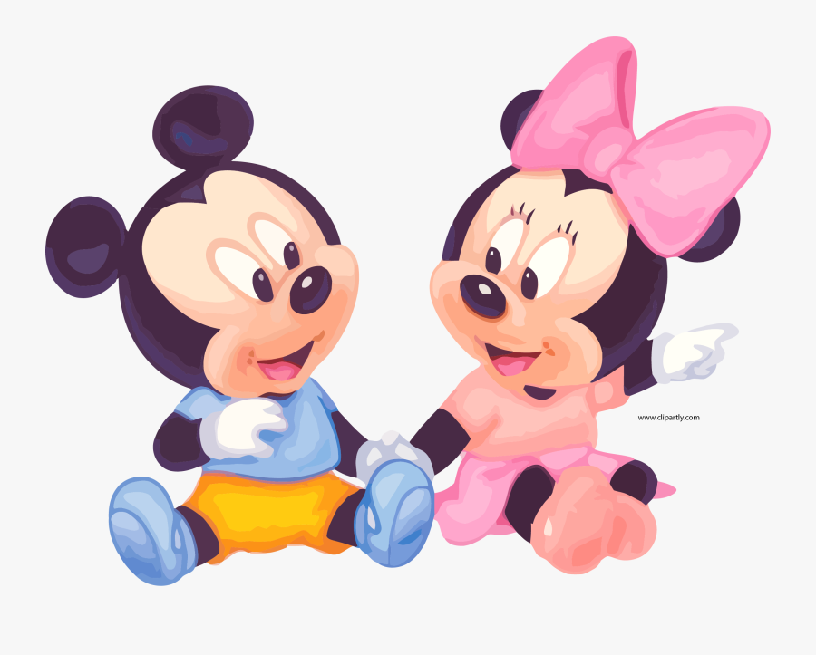 Transparent Baby Minnie Png - Baby Minnie And Mickey Clipart, Transparent Clipart