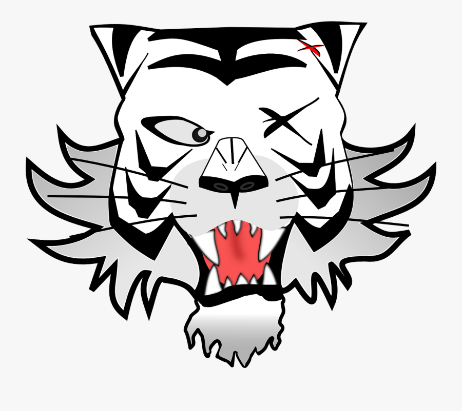 Tiger, Hurt, Injured, Injury, Wildcat, Maneater, Hunted - Hurt Tiger Cartoon, Transparent Clipart