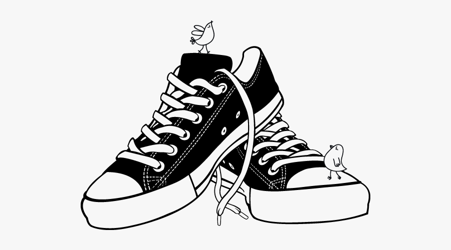 Converse Clipart Stencil - Converse Vector, Transparent Clipart