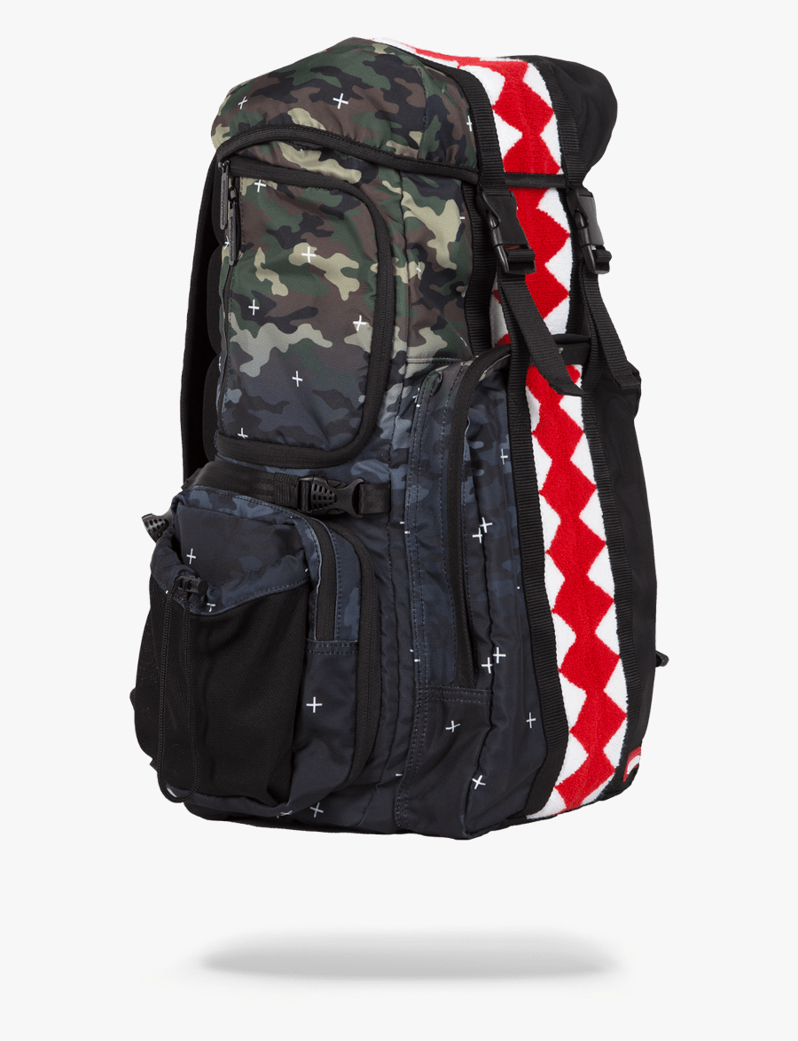 Transparent Kids With Backpacks Clipart - Sprayground Camo Backpack, Transparent Clipart