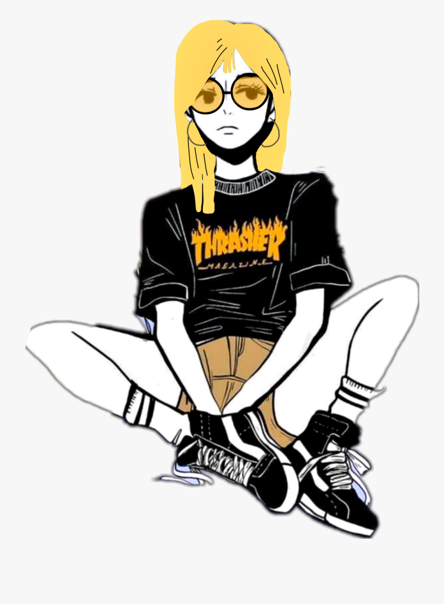 Vaporwave Drawings - It's My Birthday Tumblr Black, Transparent Clipart