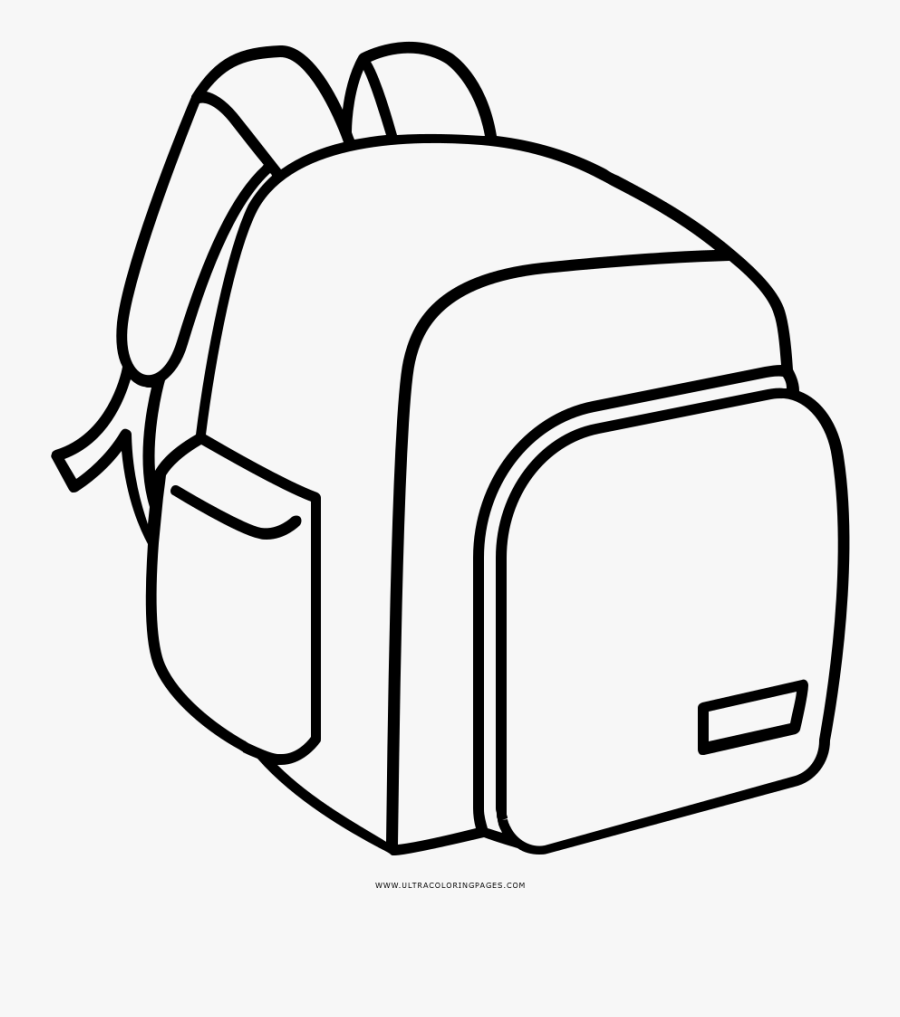 Collection Of Free Bag Drawing Colouring Download On - Backpack Coloring Pages, Transparent Clipart