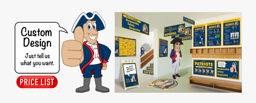 Patriot Posters Pbis Banner - Cougar Mascots Elementary School, Transparent Clipart