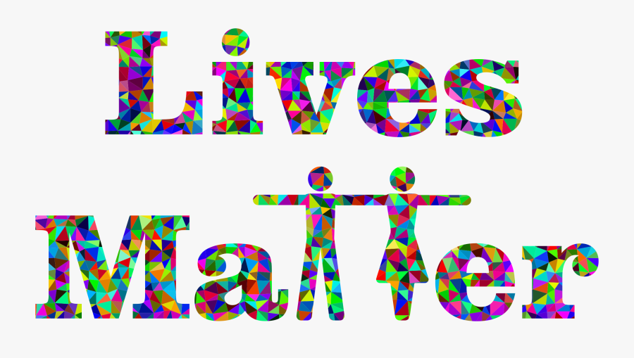 Clipart Prismatic Lives Matter Typography, Transparent Clipart