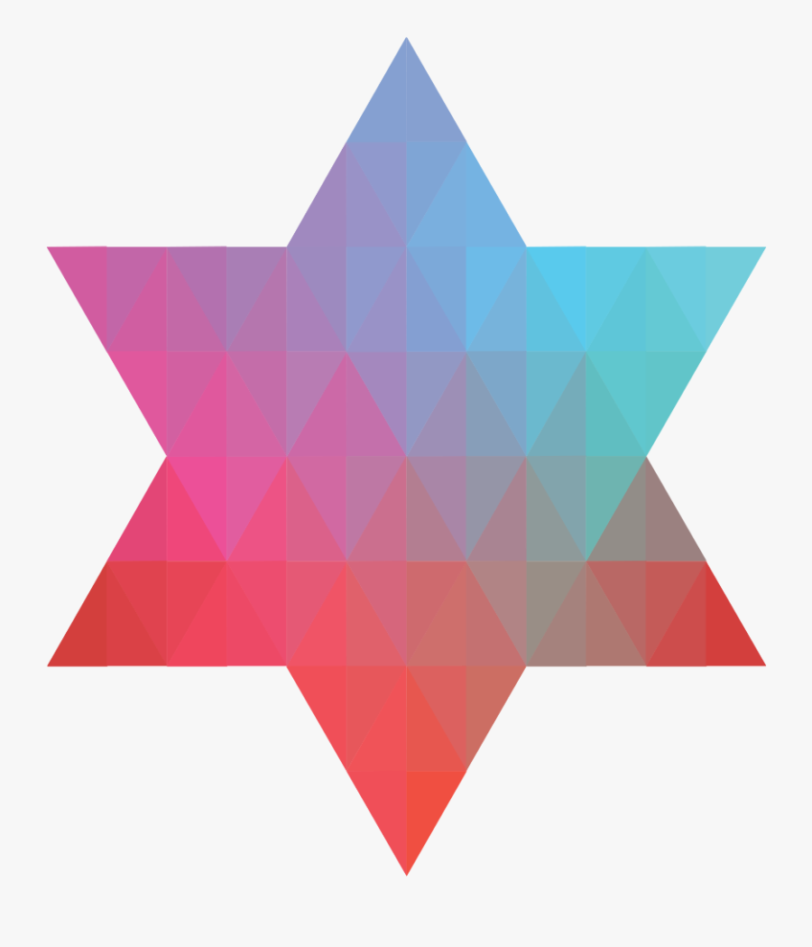 Geometric Jewish Star Of David V - Pink Star Of David Image Transparent, Transparent Clipart