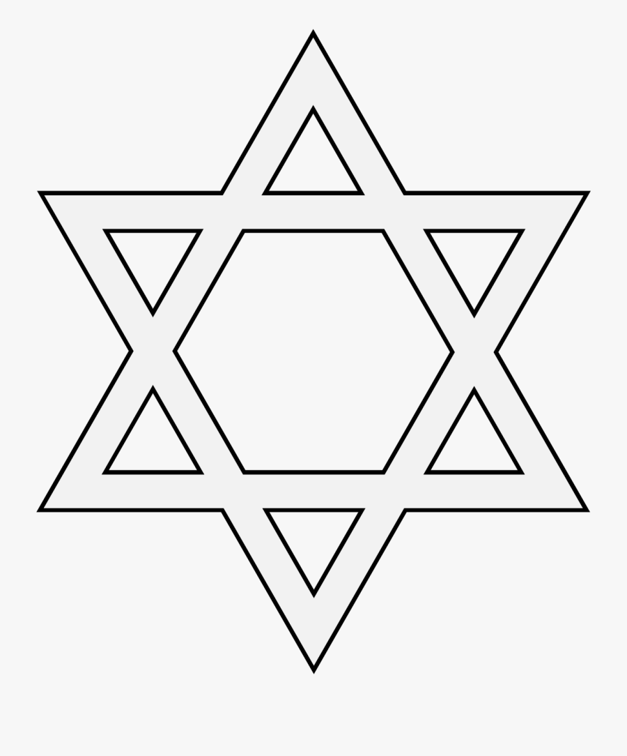 Star Of David Clipart - Black And White Jewish Star, Transparent Clipart