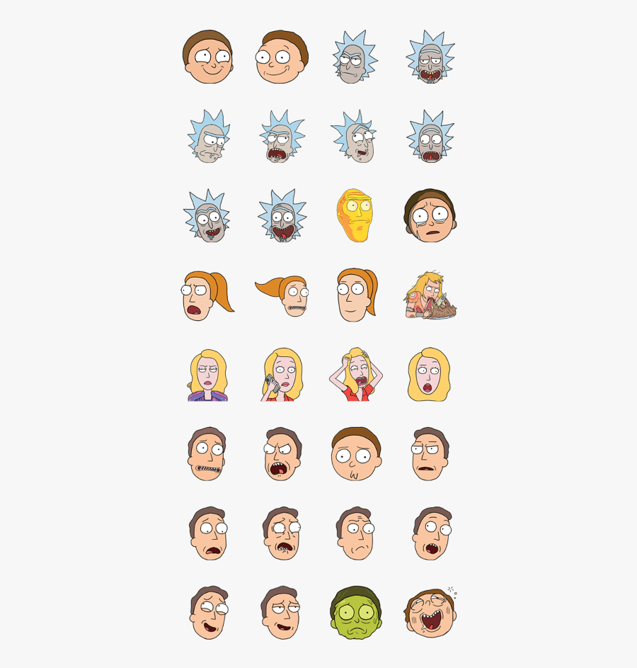 Rick And Morty Moji, Transparent Clipart