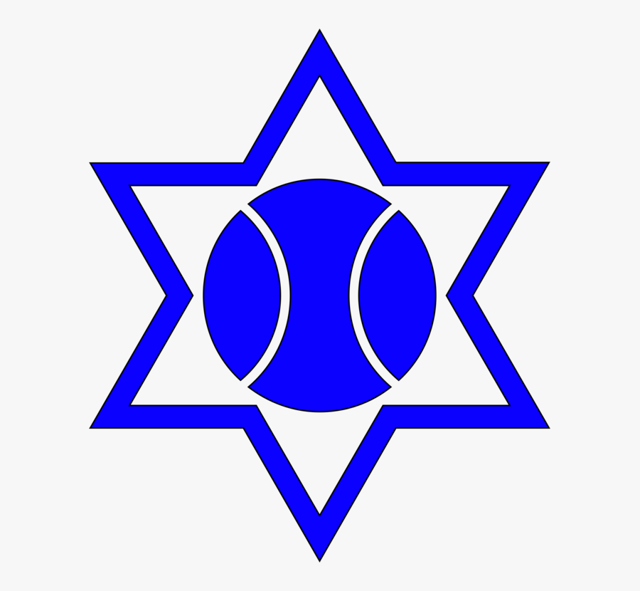 Blue,triangle,symmetry - Cartoon Star Of David, Transparent Clipart