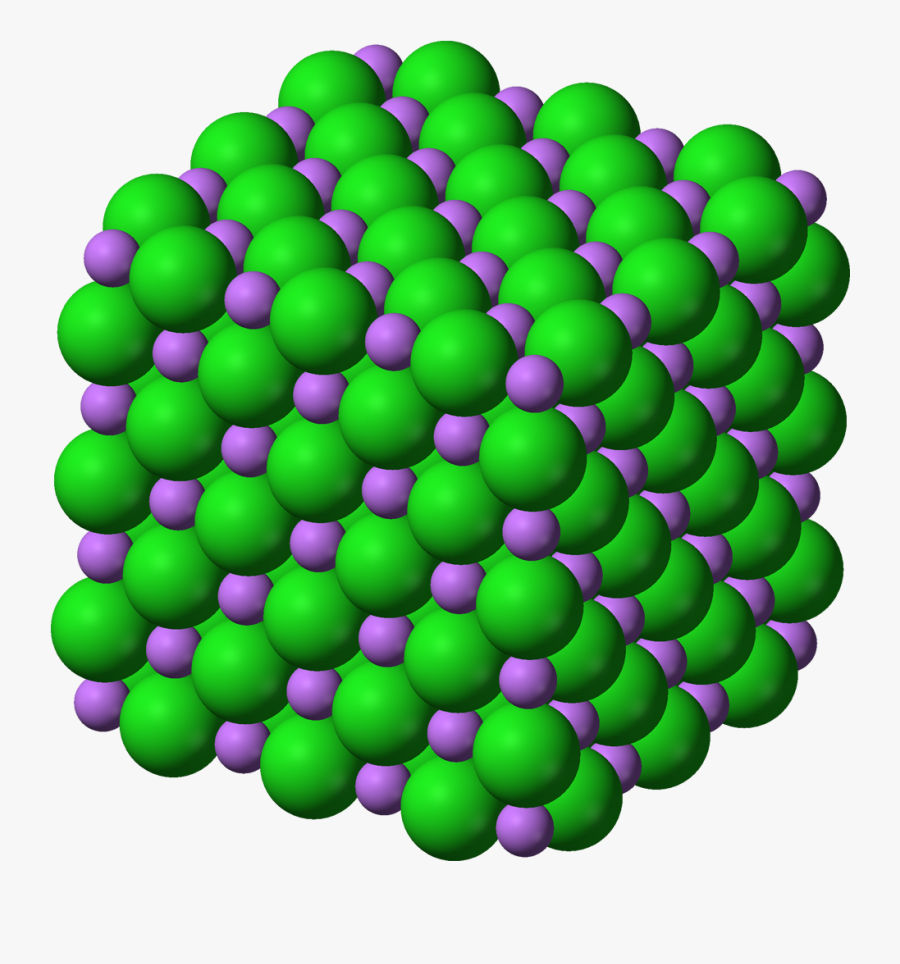 Unit Cell Model Of Lithium Chloride - Lithium Chloride 3d Model, Transparent Clipart