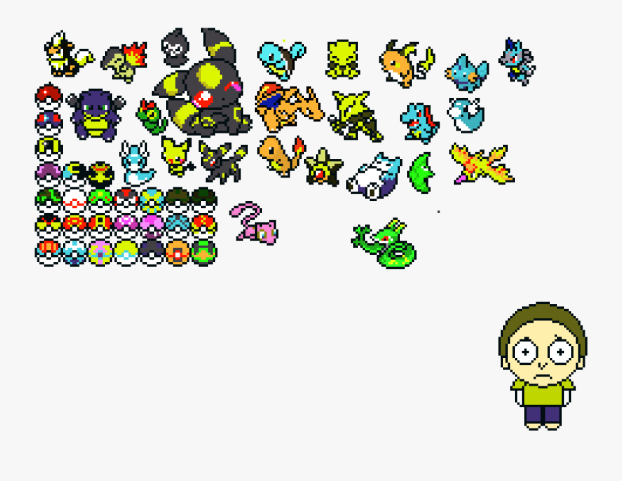 Rick And Morty Pixel Art, Transparent Clipart