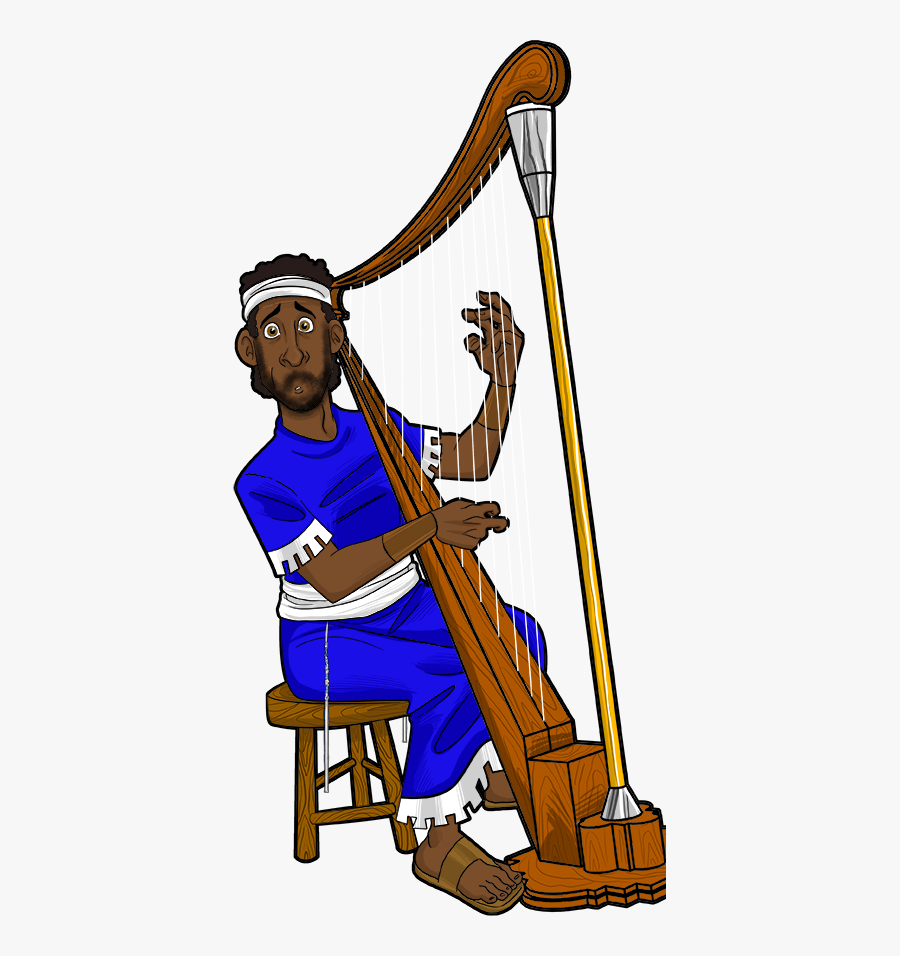 David Plays His Harp For King Saul - David Playing Music For Saul Clipart, Transparent Clipart