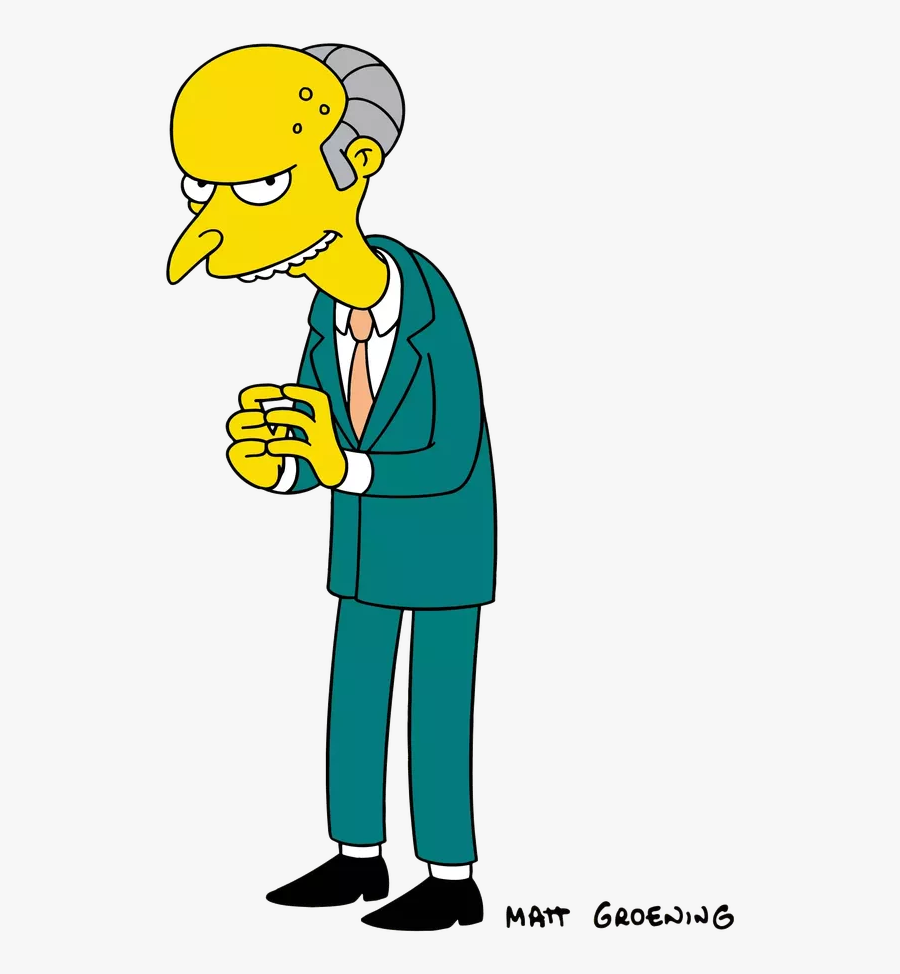 Are Narcissists Destined To - Mr Burns, Transparent Clipart